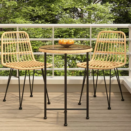  Blagovaonski stol Ø 55 cm od kaljenog stakla i čelika