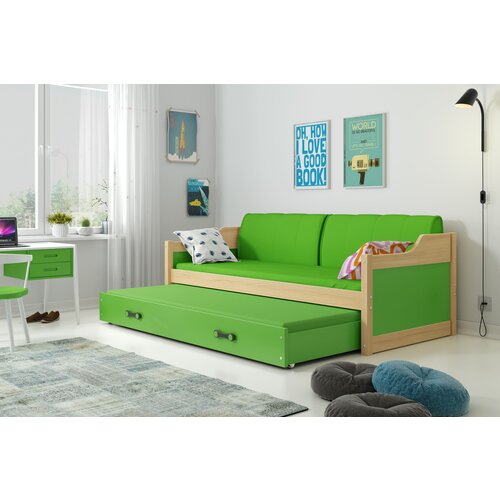 BestBed Izvlena postelja DAWID - bor v ve barvnih kombinacijah-Zelena Cene