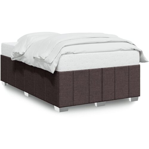Maison Chic Posteljni okvir - Dvoposteljna postelja - Zakonska postelja brez vzmetnice temno rjava 120x190 cm blago-J12846, (21770877) Cene