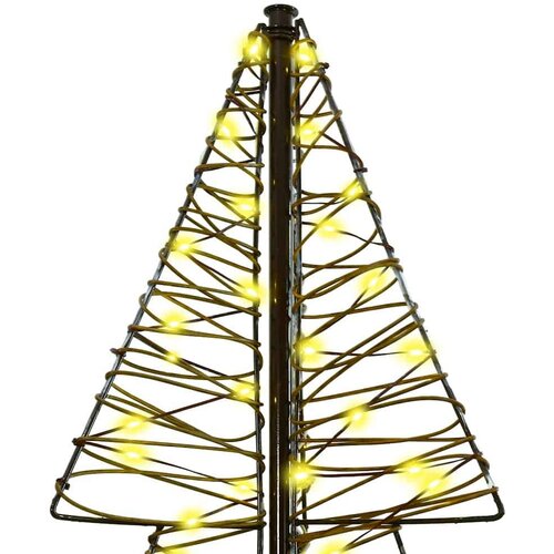 VidaXL Božićno drvce s 240 LED svjetlima Topla bijela 180 cm Ratan Slike