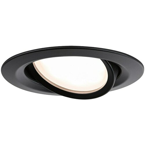 PAULMANN Nova LED ugradbena svjetiljka, okrugla (6 W, Crna, Topla bijela, 1 Kom.) Slike