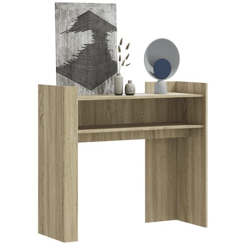 VidaXL Konzolna mizica sonoma hrast 100x35x90 cm inženirski les Slike