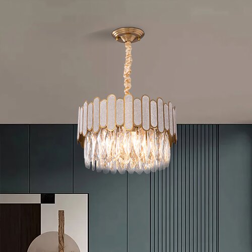 Toolight Viseća lampa s kristalićima APP1746-4CP 40 cm Zlato Slike
