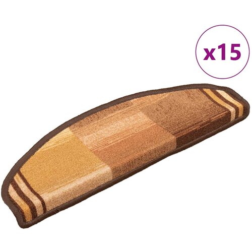  Samoljepljivi otirači za stepenice 15 kom smeđi 65 x 21 x 4 cm Cijene