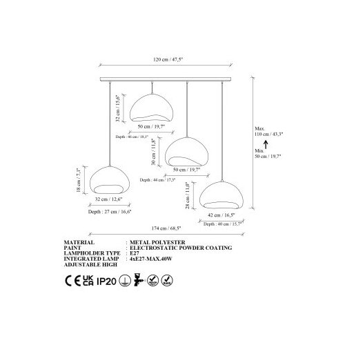 Opviq Luster Loval Set Lora 50 4 C Nua Slike