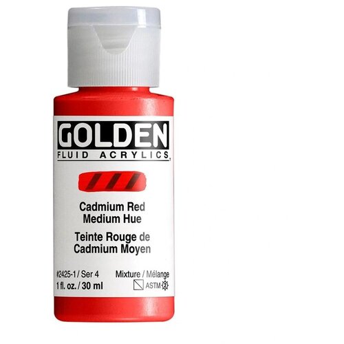 Artmie GOLDEN tečna akrilna boja 118 ml | 2425 cadmium medium red shade Slike