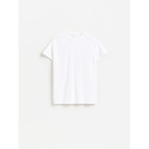 Reserved Pamučna majica slim fit - bijela Cijene