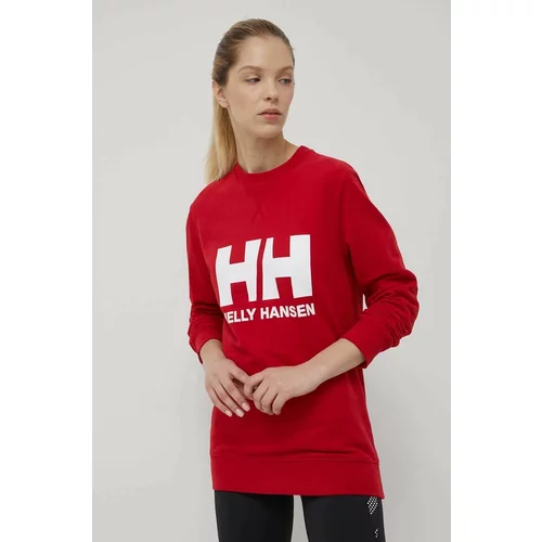Helly Hansen Dukserica za žene, boja: crvena, s tiskom, 34003-071