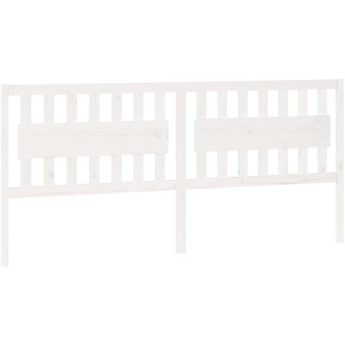 Maison Chic posteljno vzglavje - vzglavna omarica - nočna omarica belo 205,5x4x100 cm trdna borovina, (21706309) Slike