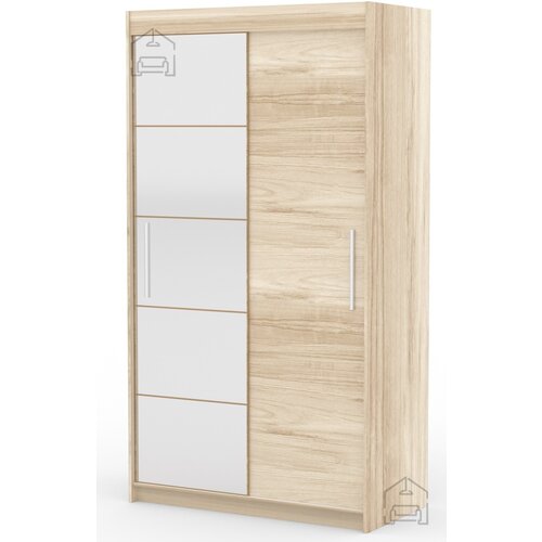 ADRK Furniture Garderobna omara z drsnimi vrati Esti - 120 cm - sonoma Slike