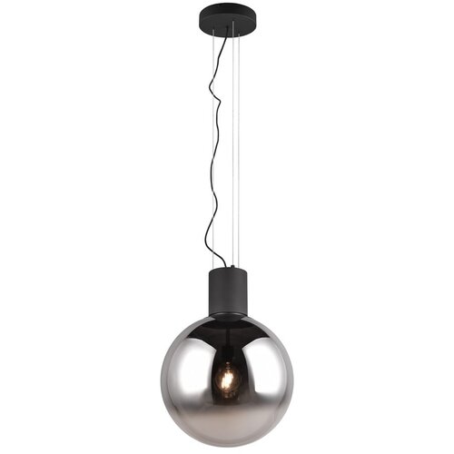 CINQUE Črna LED viseča svetilka s steklenim senčilom ø 50 cm Cipallone – Cene