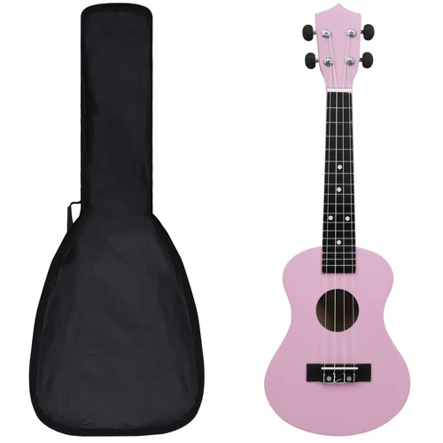 vidaXL set dječjeg ukulelea Soprano s torbom ružičasti 23 "