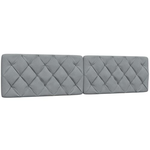  Krevet s madracem svjetlosivi 200 x 200 cm od tkanine Slike