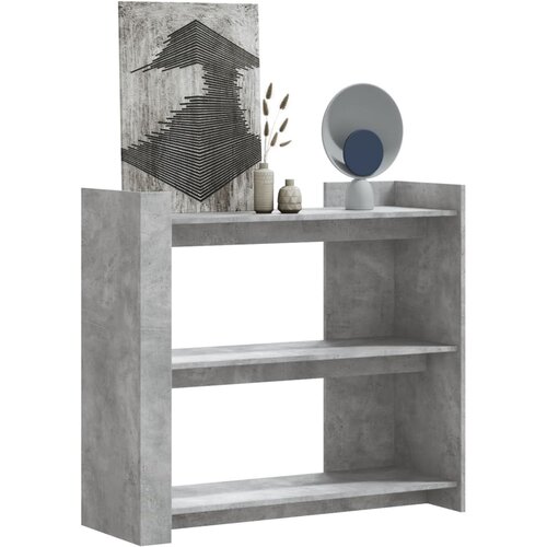vidaXL Konzolna mizica betonsko siva 100x35x90 cm inženirski les Cene