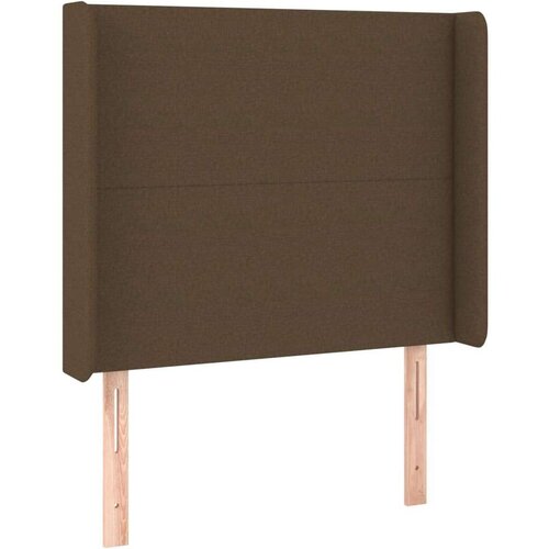  Krevet box spring s madracem LED tamnosmeđi 90x200 cm tkanina Slike
