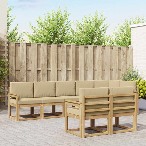  Set vanjskih sofa 8 kom. Bijela i bež Poliester Cene