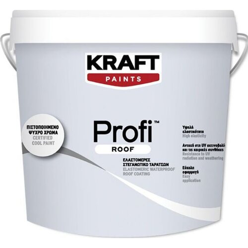 Kraft profi roof white 3l h. boja za ravne krovove Slike