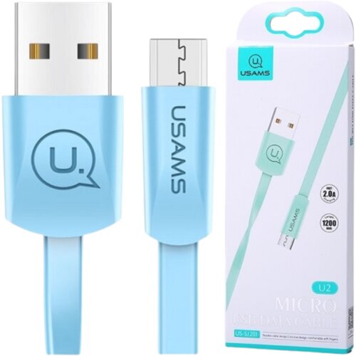 Usams U2 MICROUSB PLO&Scaron;ČATI KABEL 1,2M MODER/MODR ZA TELEFON, (21980419) Cene