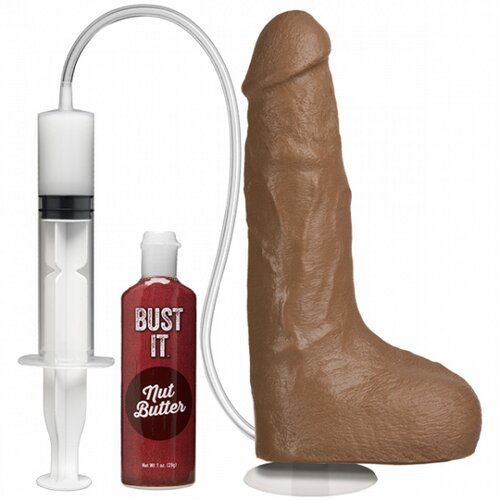 Doc Johnson Bust it Squirting Realistic Cock 8.5" Brown Cene