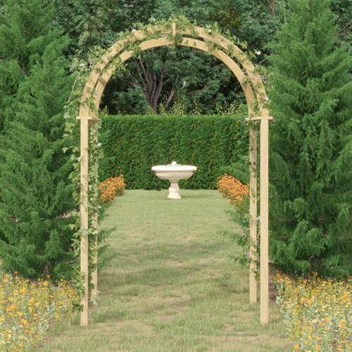 VidaXL Luk od impregnirane masivne borovine 141 x 97 x 243 cm Slike