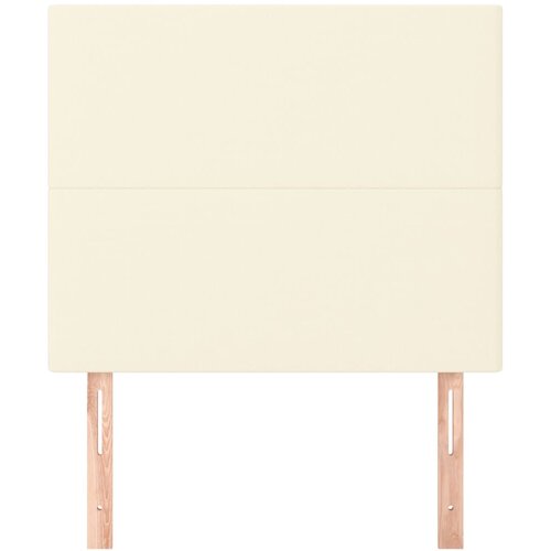  Uzglavlje krem boje 100x5x118/128 cm umjetna koža Slike