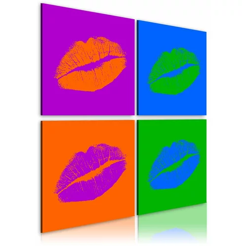  Slika - Kisses: Pop art 90x90