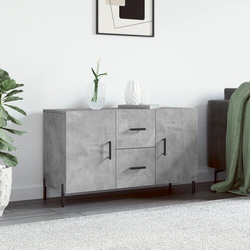 vidaXL Komoda betonsko siva 100x36x60 cm inženirski les Cene