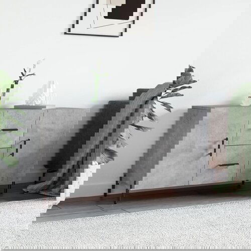 VidaXL Komoda siva boja betona 100x36x60 cm od konstruiranog drva Slike