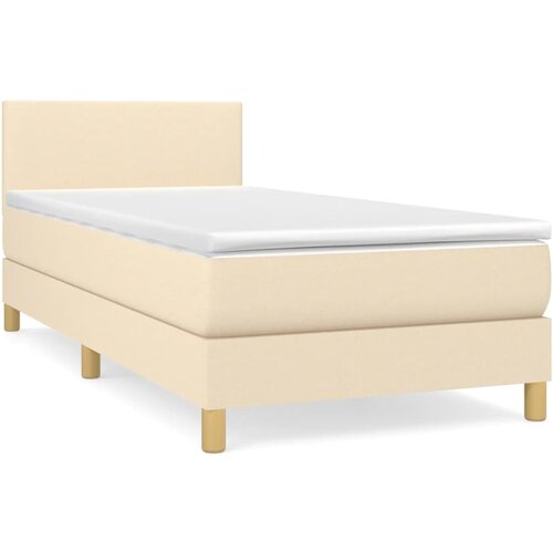 Maison Chic Box spring postelja - Vzmetna postelja z vzmetnico krem 90x200 cm blago SL19264, (21885469) Slike