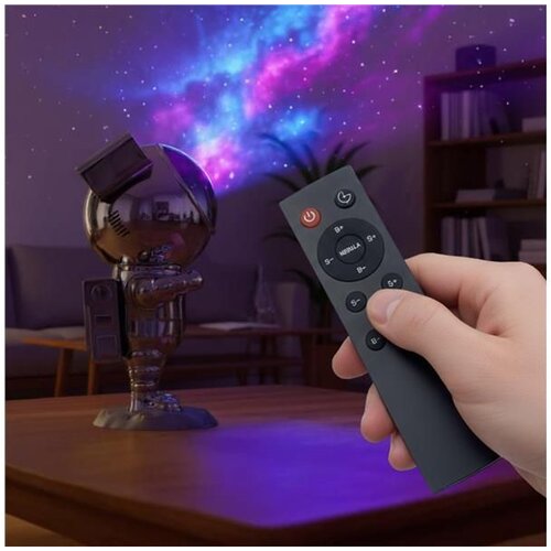 Manta LED zvjezdani 360 projektor Astronaut CHROME sa satom, daljinski HW-STAR02 Slike
