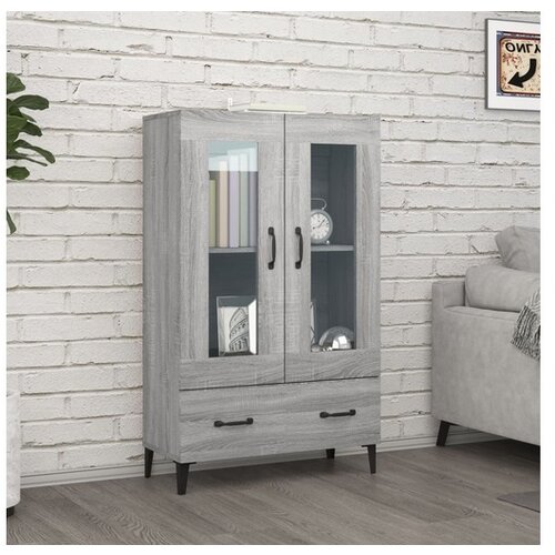 Visoka omarica siva sonoma 70x31x115 cm inženirski les Cene