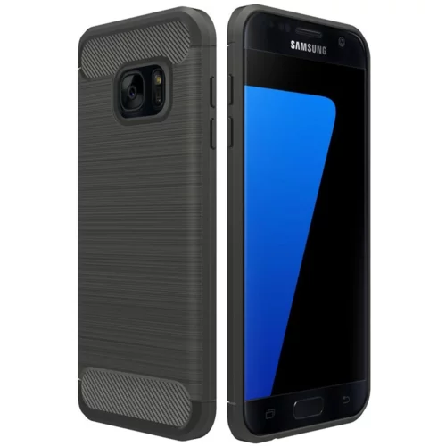Silikonski ovitek za Samsung Galaxy S7 G930 - mat carbon črn