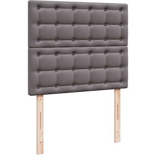 VidaXL otomanski okvir kreveta s madraca sivi 120x190cm umjetne kože Slike