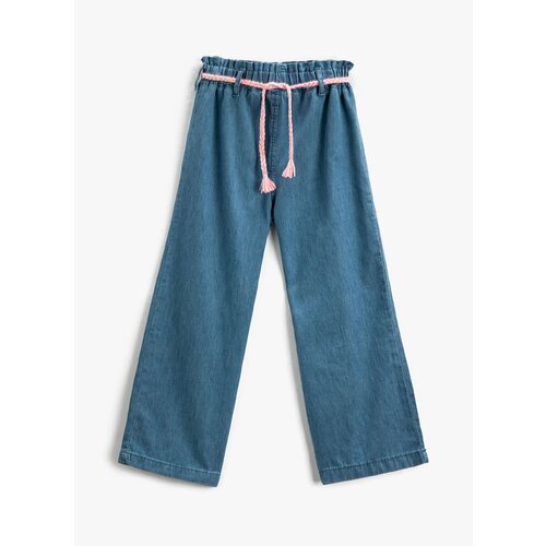 Koton Palazzo Jeans Belt Elastic Waist Cotton Slike