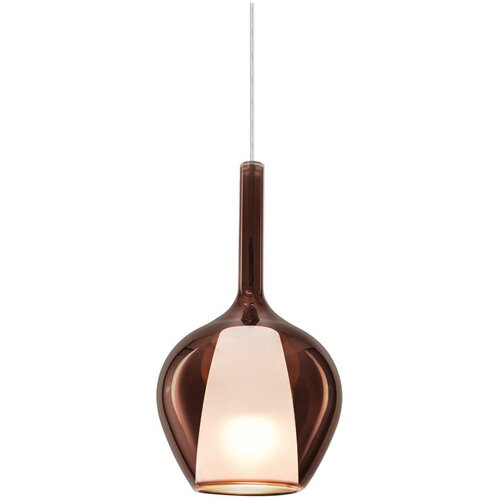 Ideal Lux luster na sajli kalique 1xE27/42W/230V, &amp;oslash; 18 cm, zadimljeno staklo u bakarnoj boji Slike