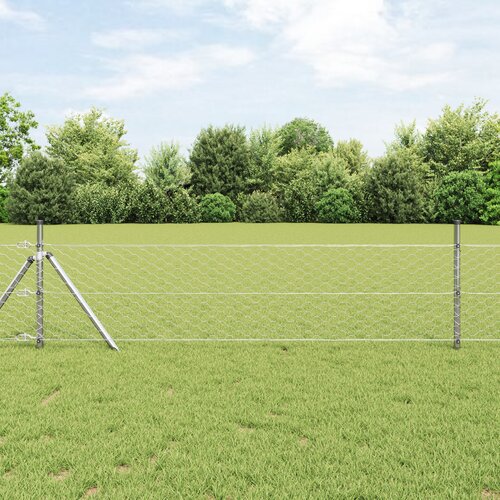 VidaXL Hexagonalna ograda 0.8x50 m od pocinčanog čelika Slike