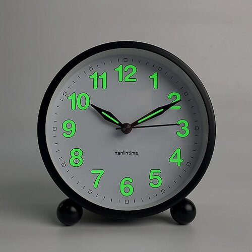 Generic analogna budilka brez tikanja s toplo svetlobo - Minimalistična okrogla, (21132377) Cene