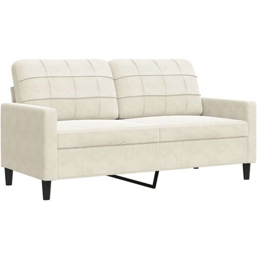 VidaXL 2-dijelni set sofa s jastucima krem bar&amp;scaron;unasti Slike