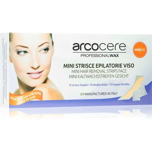 Arcocere Professional Wax voskasti depilacijski trakovi za obraz za ženske 10 kos