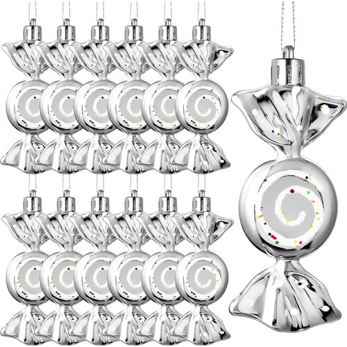 INF Božični Mini Sladkarije Okraski - Komplet 6, Praznični Okraski za Obe&scaron;anje Silver, (5000078064) Cene