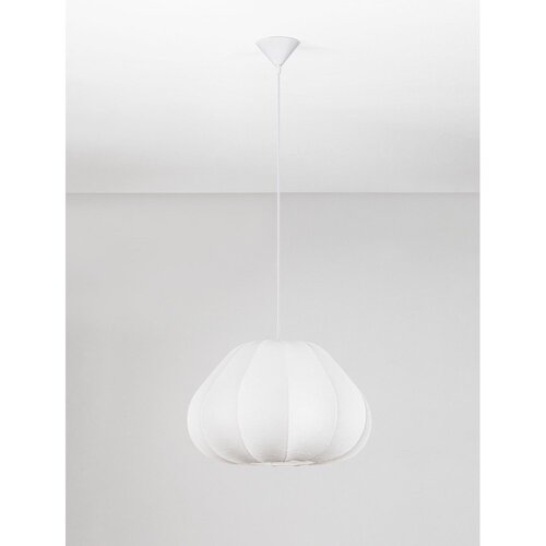 Nova Luce Mat bijela tekstilna viseća svjetiljka &amp;oslash; 50 cm Bora &amp;ndash; Slike