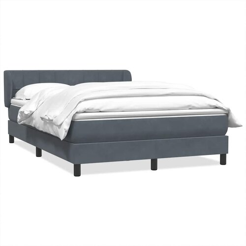 vidaXL Box Spring postelja z vzmetnico Temno siva 140x220 cm Velvet, (22011397) Cene