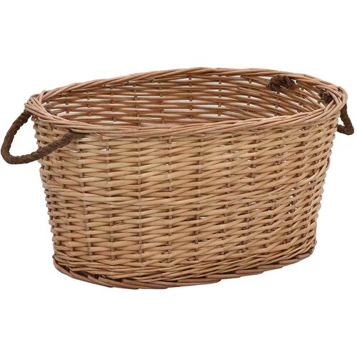  Ko&scaron;ara za drva za ogrjev s ručkama 56x40x28 cm od prirodne vrbe Cijene