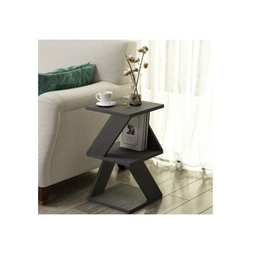 Hanah home Klub sto Albeni, 29.6x54.2x29.6 cm, Tamnosivi Slike
