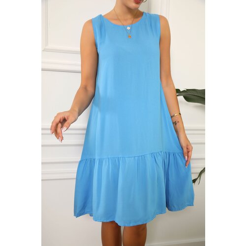 armonika Women's Blue sleeveless skirt with FRILLE DRESS Slike