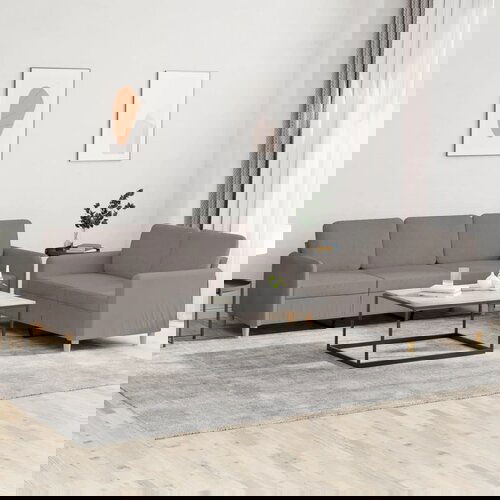 vidaXL Sedežna garnitura 2-delna z blazinami taupe blago Cene