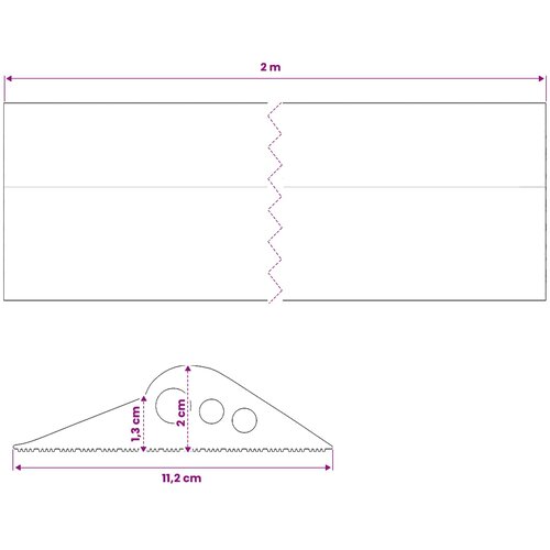  Brtva za garažni pod Crna 112 x 20 mm 2 m EPDM guma Slike