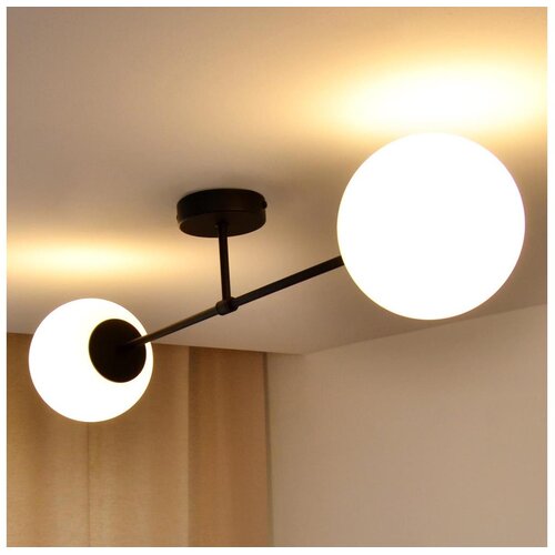  plafonski luster moon 2xE27/15W/230V crni Cene