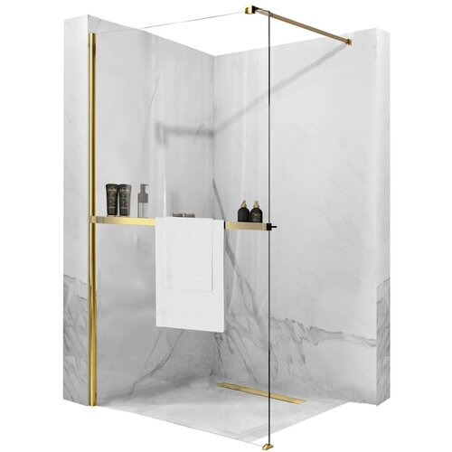 REA Bath Polica za brisače EVO GOLD za stene prhe Slike