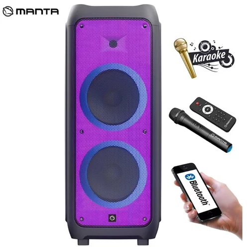 Manta prenosni karaoke zvočnik SPK5450 PHANTOM, Bluetooth 5.0, 300W RMS, TWS, Equalizer, X-Bass, FM